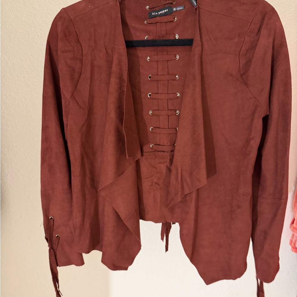Blu Pepper Western Suede Fringe Jacket